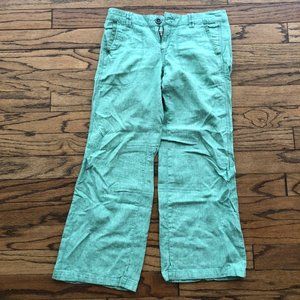 Pilcro Linen Pant Green Size 8